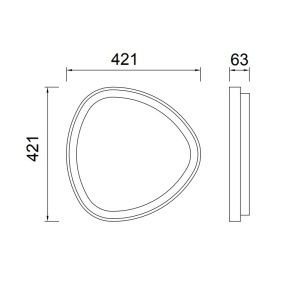 Plafoniera LED cu telecomanda NISEKO II Triangular White 38W 131330 universul-luminii.ro