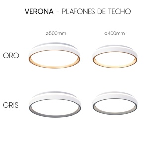 Plafoniera LED cu telecomanda VERONA aurie 38cm - Img 8