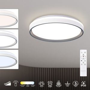 Plafoniera LED cu telecomanda VERONA gri 50cm - Img 7