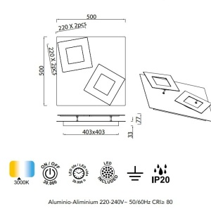 Plafoniera LED design ambiental DALIA Black/ gold 131770 universul-luminii.ro