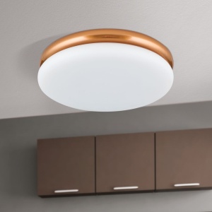 Plafoniera LED design circular JAMES D-32cm cupru/opal - Img 3
