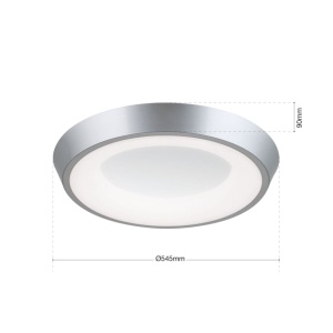 Plafoniera LED design circular LOOK argintie - Img 9