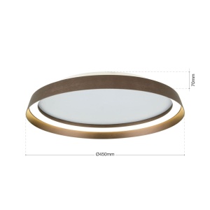 Plafoniera LED design circular MANTA D-45cm bronz 233980 universul-luminii.ro