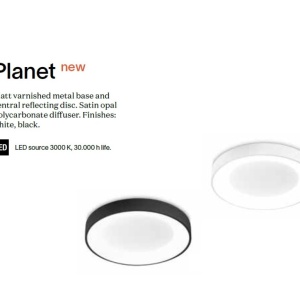 Plafoniera LED design circular Planet pl d40 negru - Img 2