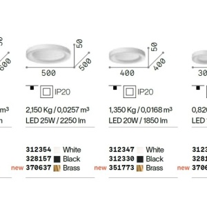 Plafoniera LED design circular PLANET PL D40 OTTONE - Img 4