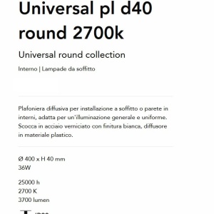Plafoniera LED design circular, Universal pl d40 round 2700k - Img 4