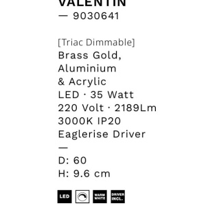 Plafoniera LED design deosebit Valentin 60cm 147910 universul-luminii.ro