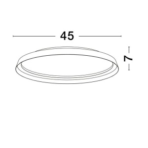 Plafoniera LED design modern circular ORMI coffee D-45cm 236860 universul-luminii.ro