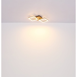 Plafoniera LED design modern Kerry negru, maro 30W 180790 universul-luminii.ro