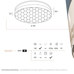 Plafoniera LED design modern SEKKO - Img 6