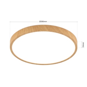 Plafoniera LED design slim BULLY D-28cm maro 234130 universul-luminii.ro