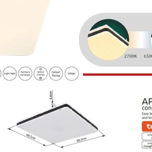 Plafoniera LED dimabila cu telecomanda ULLY 240340 universul-luminii.ro