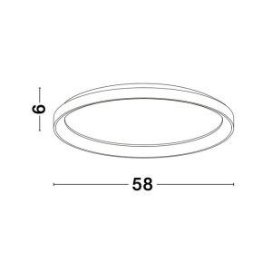 Plafoniera LED dimabila design circular PERTINO D-58cm 222450 universul-luminii.ro