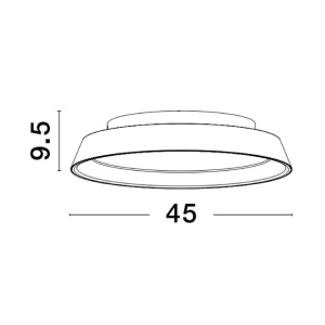 Plafoniera LED dimabila design modern Vela alb 45cm 115500 universul-luminii.ro