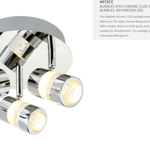 Plafoniera LED directionabila pentru baie IP44 Bubbles 3L 4413CC SRT 74520 universul-luminii.ro