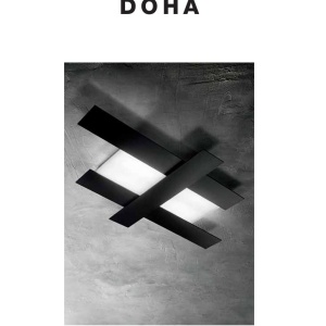 Plafoniera LED DOHA P otel, alb, negru sau gri dove 230320 universul-luminii.ro
