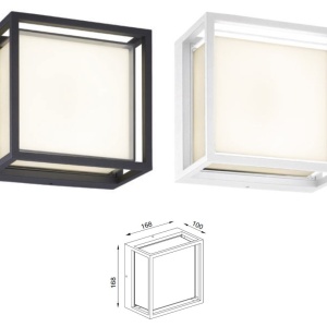 Plafoniera LED iluminat exterior modern IP65 CHAMONIX gri inchis 136550 universul-luminii.ro