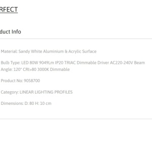 Plafoniera LED moderna design slim PERFECT 80cm alba 3000K Dimmable 140410 universul-luminii.ro