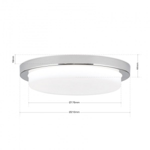 Plafoniera LED moderna LEROX 20cm crom 198130 universul-luminii.ro