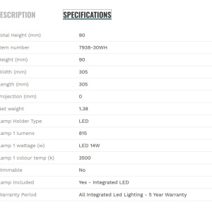 Plafoniera LED pentru baie IP44 Knutsford 223170 universul-luminii.ro