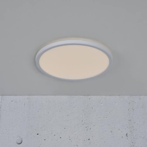 Plafoniera LED pentru iluminat exterior, senzor de miscare cu microunde, design silm Oja 29 alb 2700K 2110456101 NL 197040 universul-luminii.ro