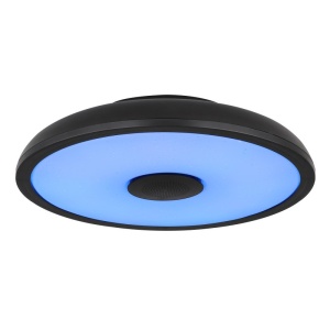 Plafoniera LED RGB cu telecomanda si difuzor RAFFY negru 241080 universul-luminii.ro