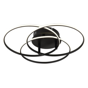 Plafoniera LED rotativa orientabila metal negru KOMBOS