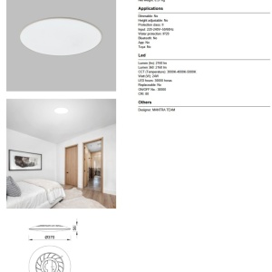 Plafoniera LED SLIM CCT 24W, 37CM - Img 7