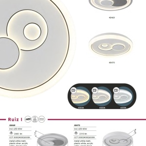 Plafoniera LED slim CCT culorile pot fi fixate RUIZ I 250610 universul-luminii.ro