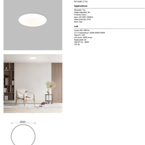 Plafoniera LED SLIM CCT II 16W, 25CM CCT 3000-4000-6500K - Img 6