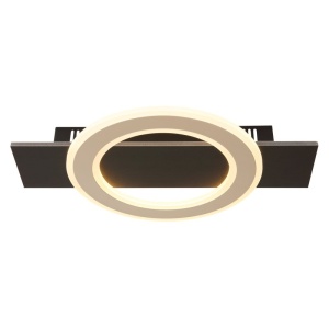 Plafoniera LED slim MDF maro JAYDEN 250470 universul-luminii.ro