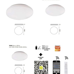 Plafoniera LED Smart cu telecomanda ZERO SMART 56W 139620 universul-luminii.ro