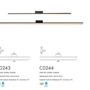 Plafoniera LED stil minimalist IP44 Tampa 120cm 239190 universul-luminii.ro
