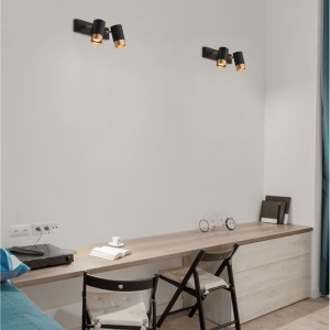 Plafoniera moderna minimalista cu 2 spoturi POGNO 106930 universul-luminii.ro
