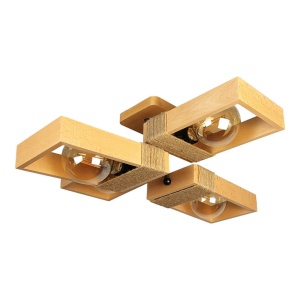 Plafoniera rustica fabricata manual din lemn Rodos 4L 151190 universul-luminii.ro