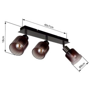 Plafoniera stil minimalist SATELLA 3L 241060 universul-luminii.ro