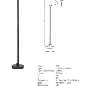Proiector LED cu tarus iluminat exterior decorativ IP65 Snow 154460 universul-luminii.ro