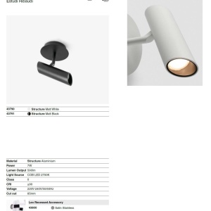 Proiector LED de tavan modern LEO alb - Img 7