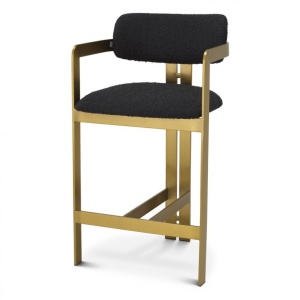Scaun bar design LUX Donato Counter Stool, boucle negru 115836 HZ