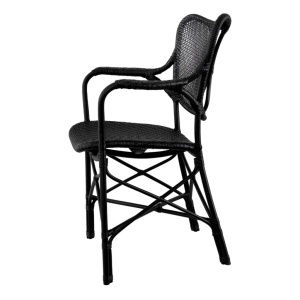 Scaun cu brate din ratan design LUX, Colony negru - Img 5