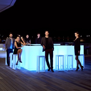 Scaun de bar exterior / interior design modern premium FRAME BAR STOOL 54076 Vondom - Img 8