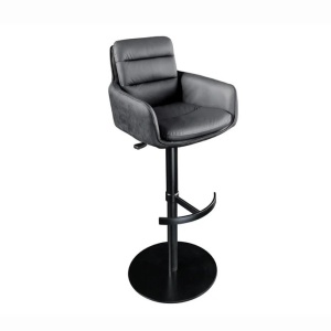 Scaun de bar pivotant Big George, microfibra/ piele antracit