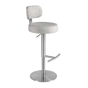 Scaun de bar pivotant cu inaltime reglabila Stool gri deschis