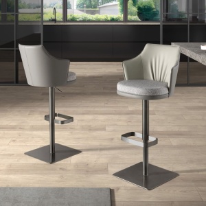 Scaun de bar pivotant cu inaltime reglabila Stool gri - Img 7