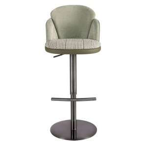 Scaun de bar pivotant cu inaltime reglabila Stool verde inchis - Img 5