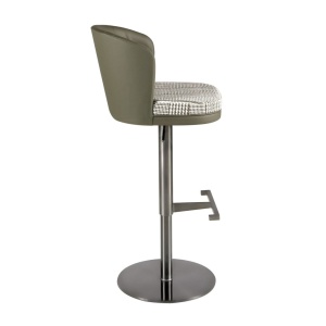 Scaun de bar pivotant cu inaltime reglabila Stool verde inchis - Img 6