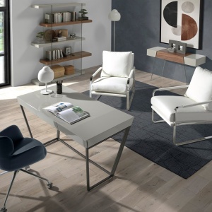 Scaun de birou elegant Blue swivel office - Img 7
