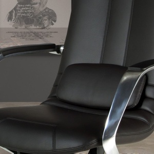 Scaun de birou modern piele sintetica Black - Img 8