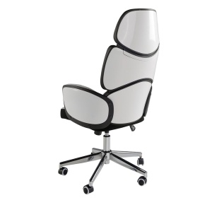Scaun de birou pivotant design modern Gris-White - Img 8