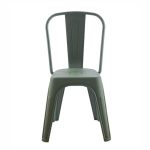 Scaun de exterior design industrial Loft verde inchis